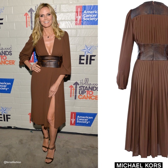 Michael Kors Collection Python Pleated Dress NWT - Picture 1 of 5